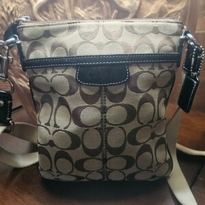 Tan and Brown Crossbody Bag
